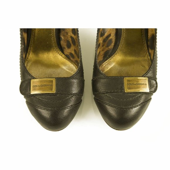 Dolce & Gabbana Round Toe Wooden Heel - Picture 9 of 11
